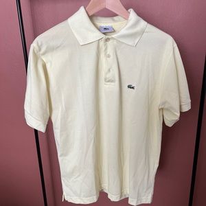 Vintage Light Yellow Lacoste Polo, size Medium